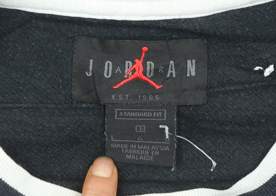 Jordan Men's Black Jumpman Logo Pullover Sweatshirt Size L