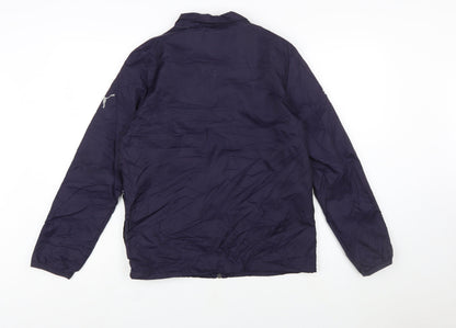 Puma Boys Blue Nylon Windbreaker Jacket Size 14 Years Lightweight Zip