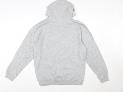 Umbro Mens Grey Pullover Hoodie M Sports Graphic Fleece