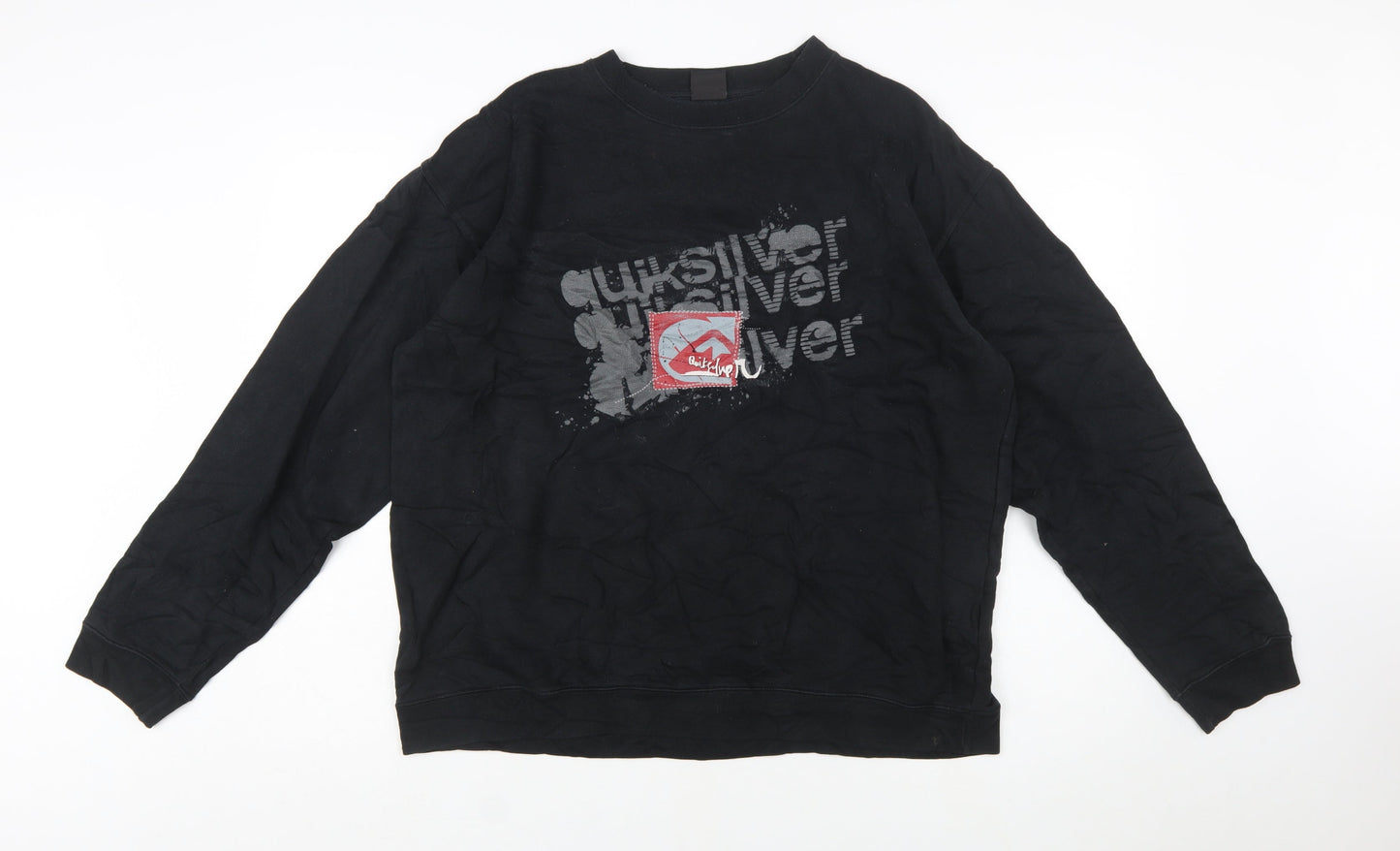 Quiksilver Men's Black XL Pullover Fleece Graphic Sweatshirt