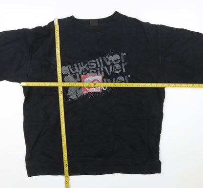 Quiksilver Men's Black XL Pullover Fleece Graphic Sweatshirt
