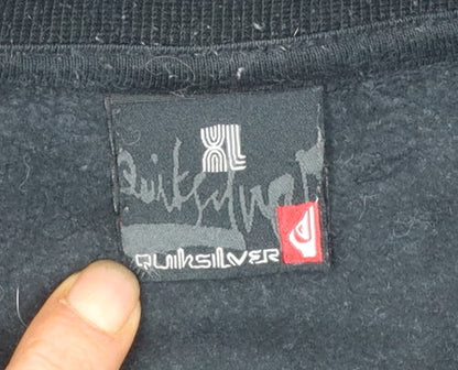 Quiksilver Men's Black XL Pullover Fleece Graphic Sweatshirt