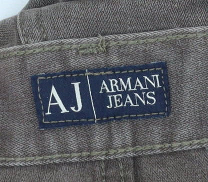 Armani Jeans Men's Brown Straight Leg Jeans Size 36 Regular Fit