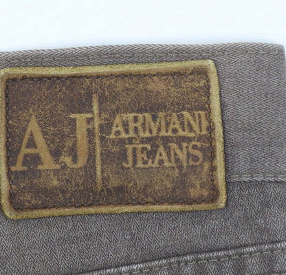 Armani Jeans Men's Brown Straight Leg Jeans Size 36 Regular Fit