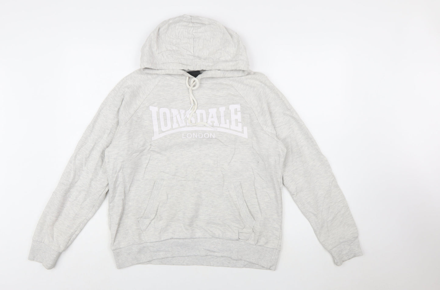 Lonsdale London Women's Grey Pullover Hoodie Size 14