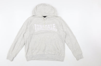 Lonsdale London Women's Grey Pullover Hoodie Size 14