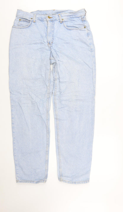 Lee Men's Blue Straight Leg Denim Jeans 33x32 Regular Fit