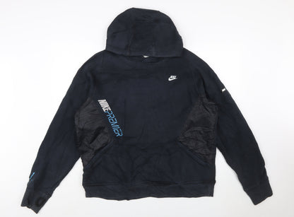 Nike Mens Black L Pullover Hoodie Sportswear Graphic Fleece