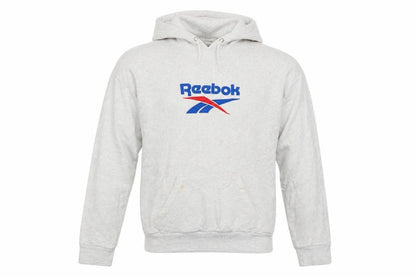 Reebok Mens Grey XS Pullover Hoodie Classic Logo Cotton Sweatshirt