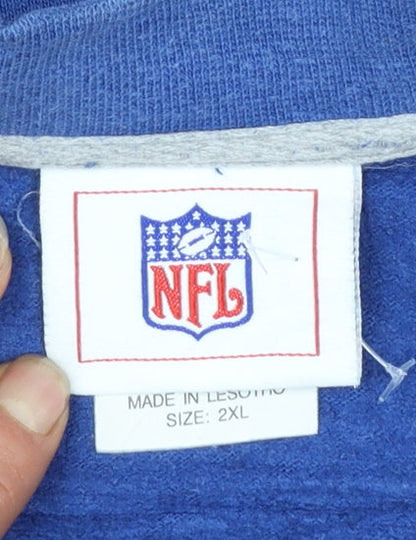 NFL Mens Blue 2XL Pullover Sweatshirt Indianapolis Colts Logo