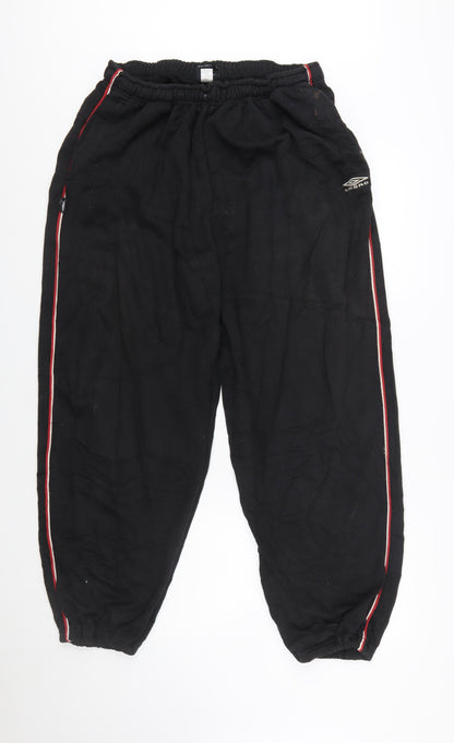 Umbro Men's Black 2XL Jogger Trousers with Side Stripe