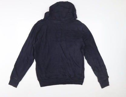 Champion Men's Blue Pullover Hoodie Small Logo Sweatshirt