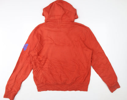 Superdry Men’s Red Pullover Graphic Hoodie 2XL Fleece Casual