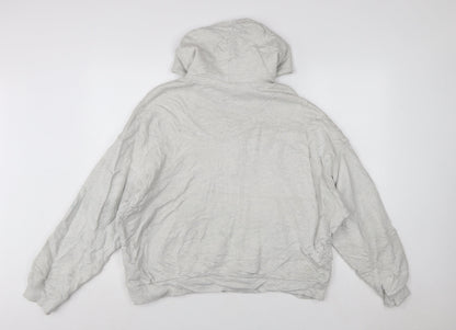 Reebok Women's Grey Classic Logo Pullover Hoodie XL Cotton