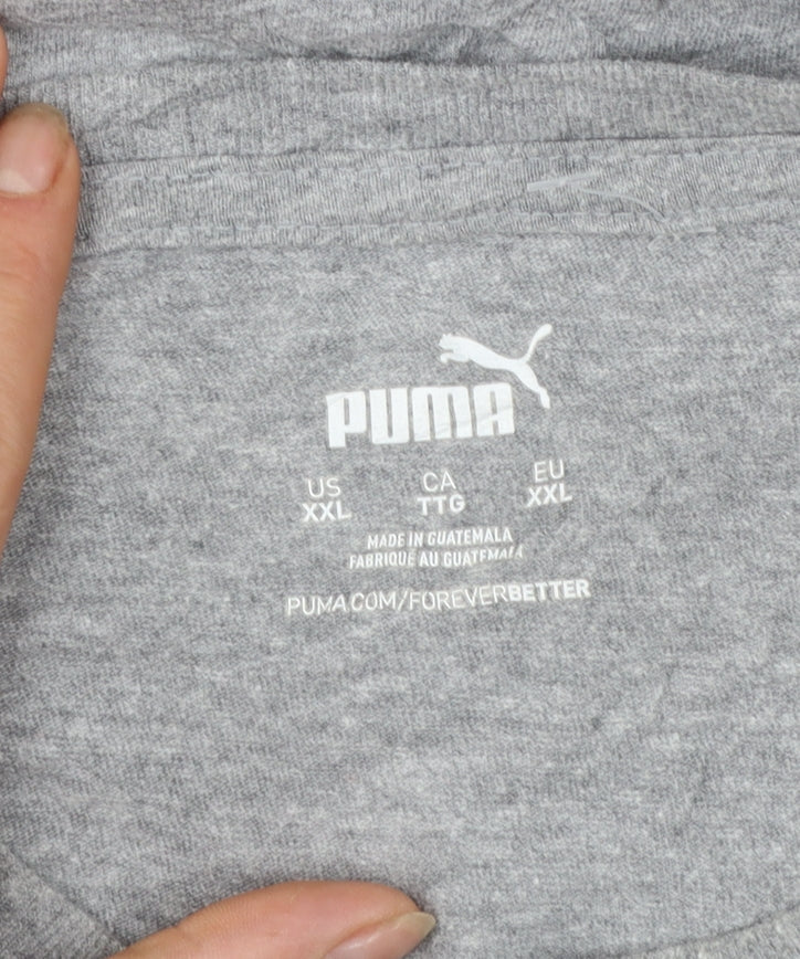 Puma Mens Grey XXL Graphic Logo Crew Neck Short Sleeve T-Shirt