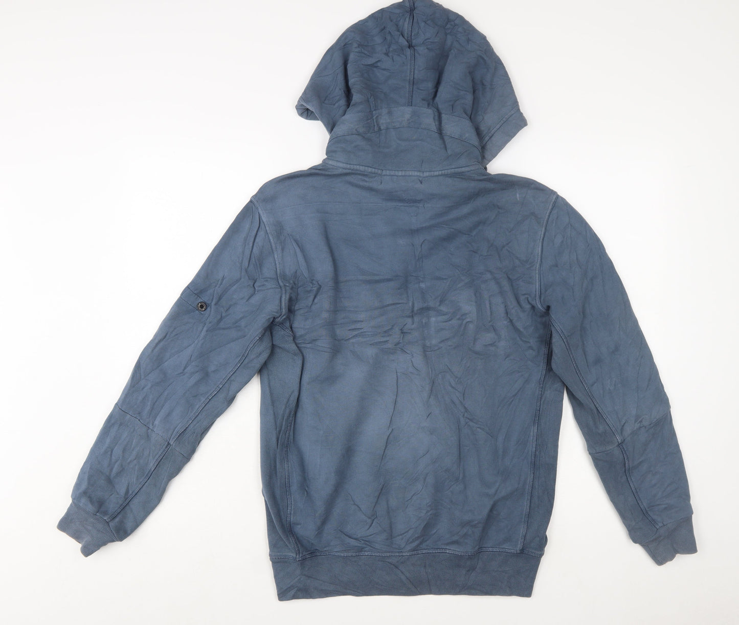 Stone Island Men’s Blue Full Zip Cotton Hoodie Size M