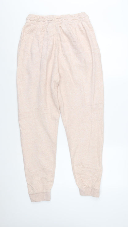 Reebok Women’s Beige Jogger Trousers Medium Cotton Blend
