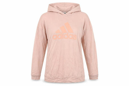 Adidas Womens Pink Pullover Hoodie Medium 12-14 Cotton Blend