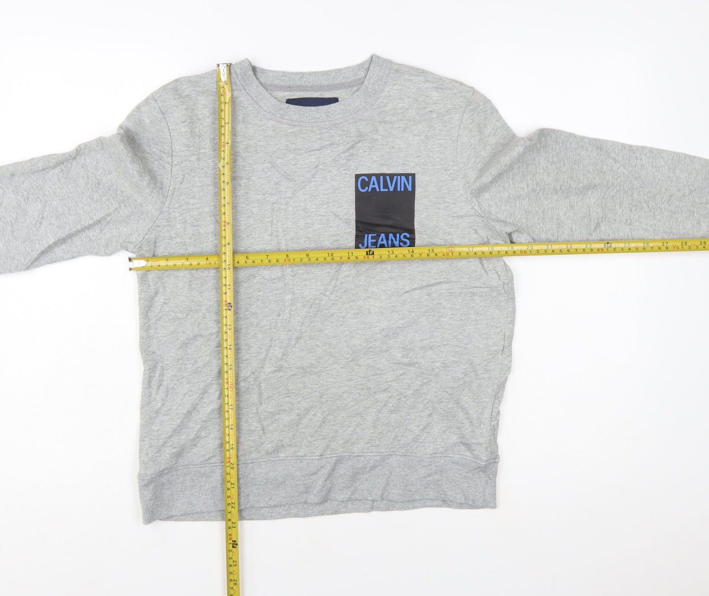 Calvin Klein Jeans Women's Grey Logo Sweatshirt Size S