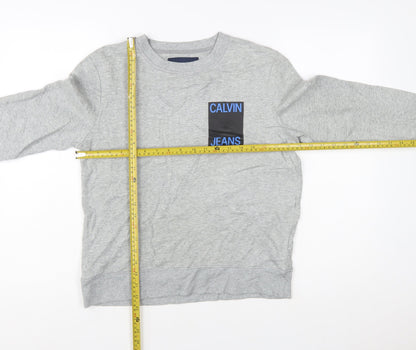 Calvin Klein Jeans Women's Grey Logo Sweatshirt Size S
