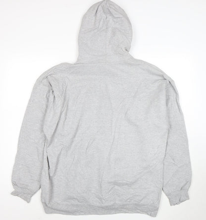 Thrasher Men’s Grey Pullover Hoodie L Logo Skate Sweatshirt