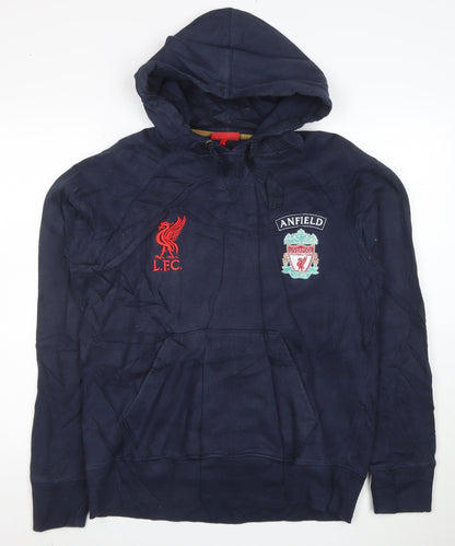 Liverpool FC Men's Blue Anfield Pullover Hoodie - Size M