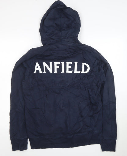 Liverpool FC Men's Blue Anfield Pullover Hoodie - Size M