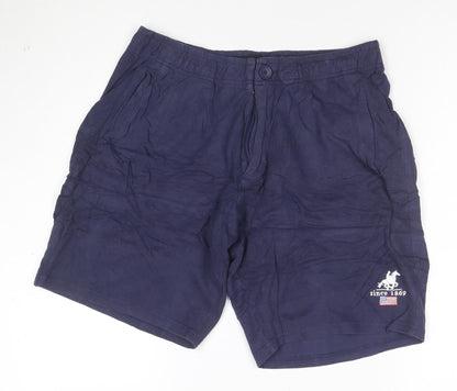 U.S. Grand Polo Navy Blue Men's M Regular Elastic Waist Shorts
