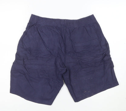 U.S. Grand Polo Navy Blue Men's M Regular Elastic Waist Shorts