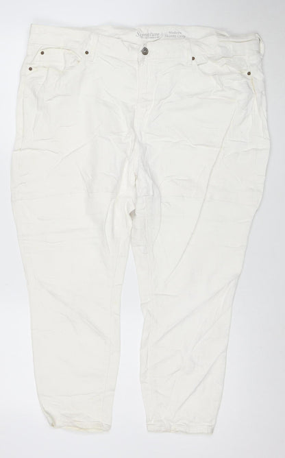 Levi Strauss Women's White Size 20 Skinny Stretch Jeans