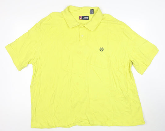 Chaps Men’s Yellow 3XL Cotton Polo Shirt Short Sleeve