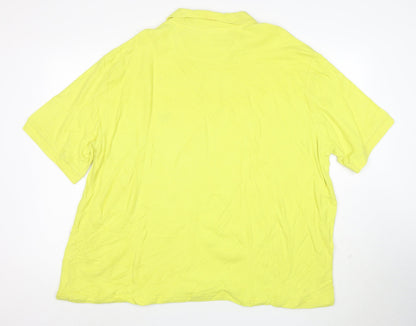 Chaps Men’s Yellow 3XL Cotton Polo Shirt Short Sleeve