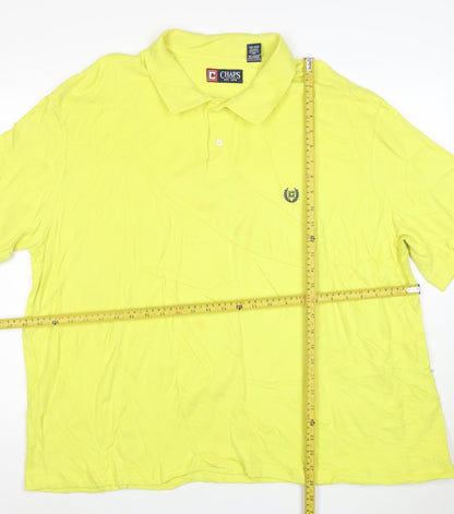 Chaps Men’s Yellow 3XL Cotton Polo Shirt Short Sleeve