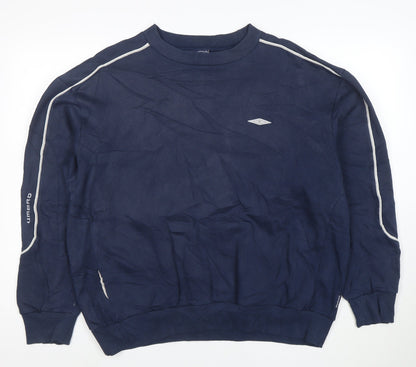 Umbro Men's Blue XL Pullover Crew Neck Sports Sweatshirt