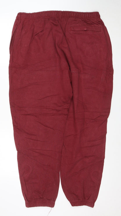 Nike Men's Red 2XL Jogger Sweatpants Cotton Blend Activewear