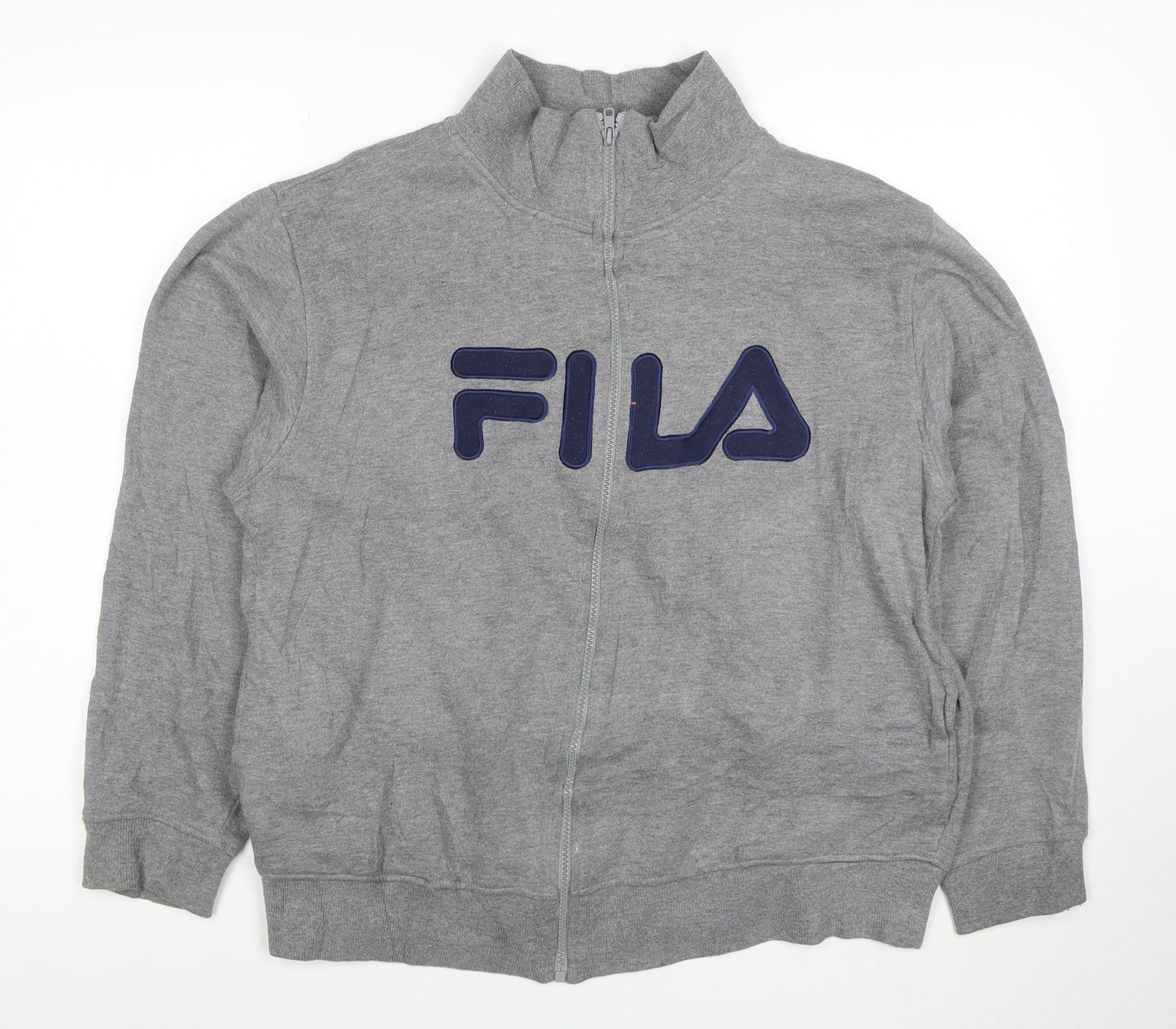 FILA Men's Grey Full Zip Logo Sweatshirt Size L