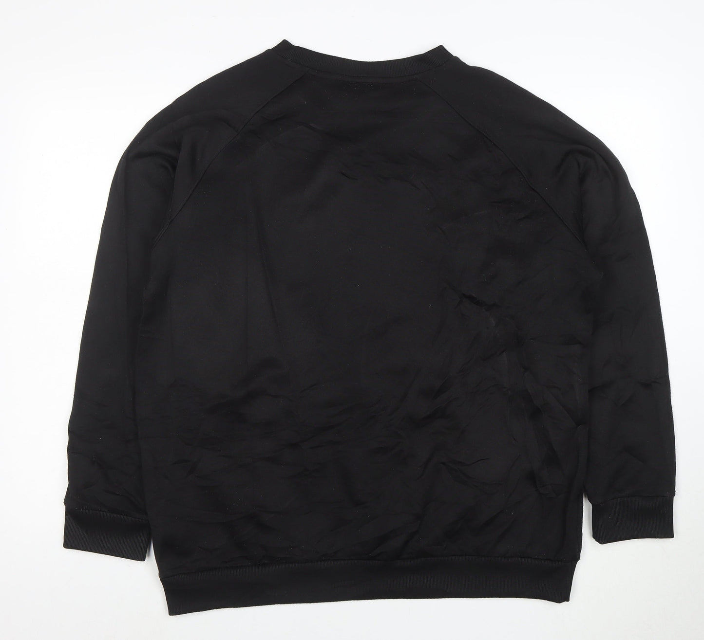 Tommy Sport Womens Black Crew Neck Pullover Sweatshirt Size M