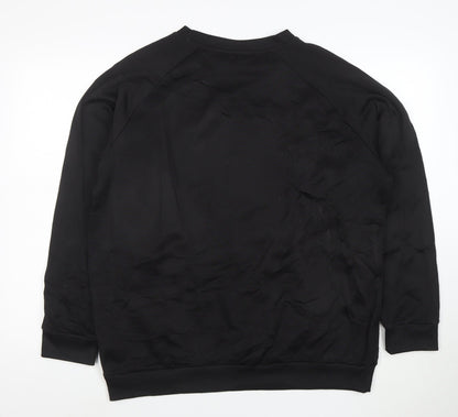 Tommy Sport Womens Black Crew Neck Pullover Sweatshirt Size M