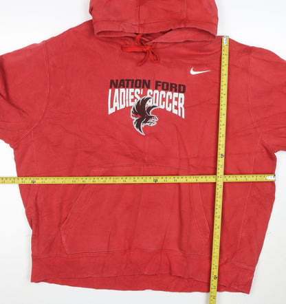 Nike Men's Red XL Pullover Hoodie Graphic Print Sportswear
