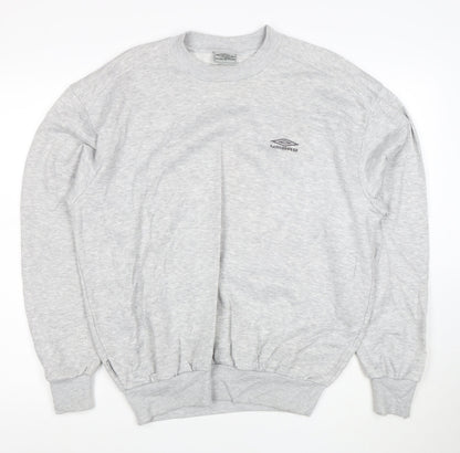 Umbro Mens Grey Crew Neck Pullover Sweatshirt Size M