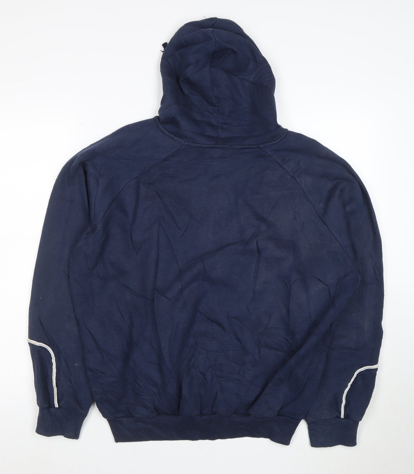 Umbro Women Navy Blue Full Zip Hoodie Size L Polyester Cotton