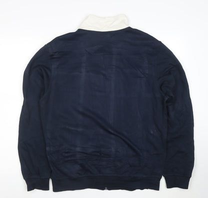 Ellesse Men’s Blue & White Full Zip Sweatshirt L Sports Jacket
