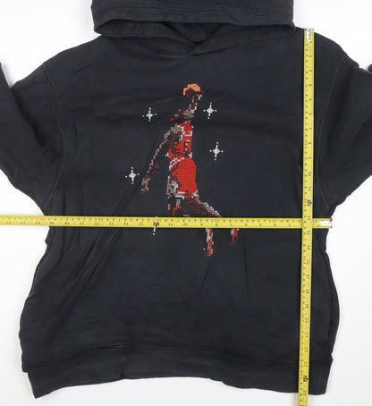 Jordan Mens Black M Pullover Hoodie Graphic Print Basketball Style