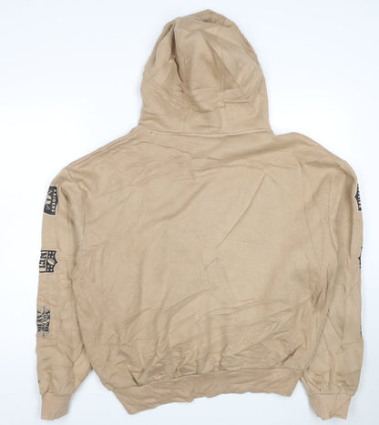New Era Men’s Beige Raiders Pullover Hoodie Size L NFL Sportswear