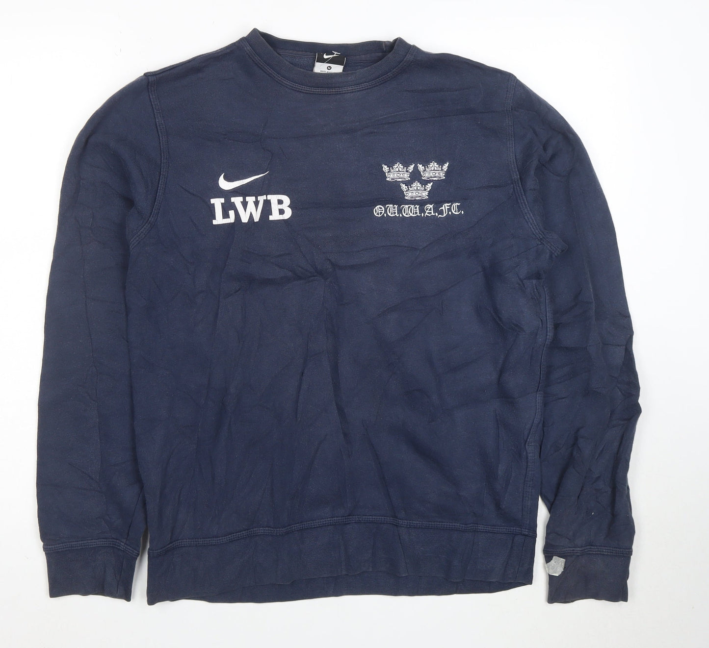 Nike Men's Blue Oxford Football Pullover Sweatshirt M