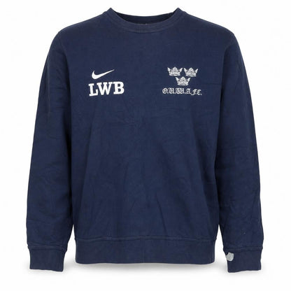Nike Men's Blue Oxford Football Pullover Sweatshirt M