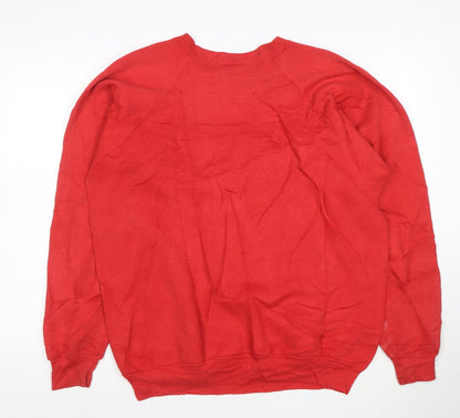 Fruit of the Loom Men's Red XL Chicago Bulls Pullover Sweatshirt