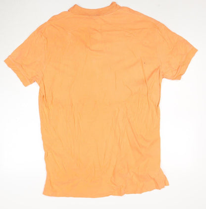 Ralph Lauren Men's Orange Cotton Polo Shirt XL Classic Fit