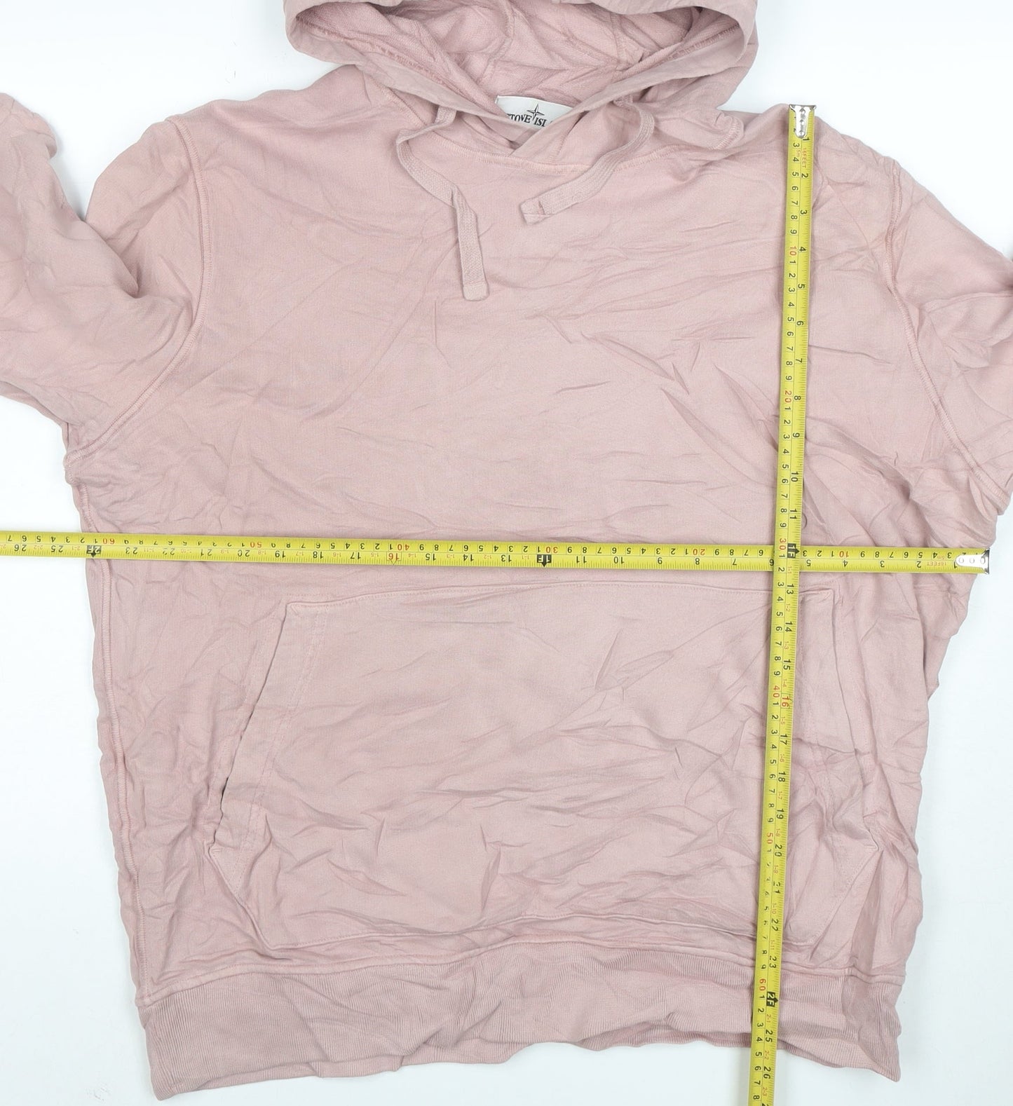Stone Island Women’s Pink Cotton Pullover Hoodie XXL