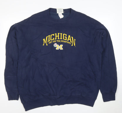 Lee Sport Men's Blue XL Michigan 1997 Champions Pullover Sweatshirt